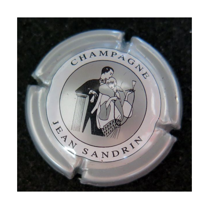 Capsule Muselet de bouteille de champagne SANDRIN Jean n° 12 Argent