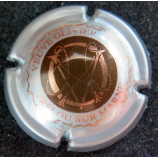 Capsule Muselet de champagne Vve OLIVIER n° 6a gris foncé et or 