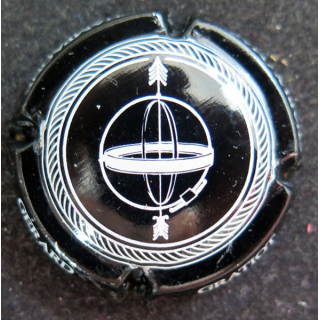 Capsule Muselet de bouteille de champagne GRATIOT Gérard N° 10 Noir et blanc