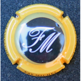 Capsule Muselet de bouteille de champagne Faÿ Michel orange