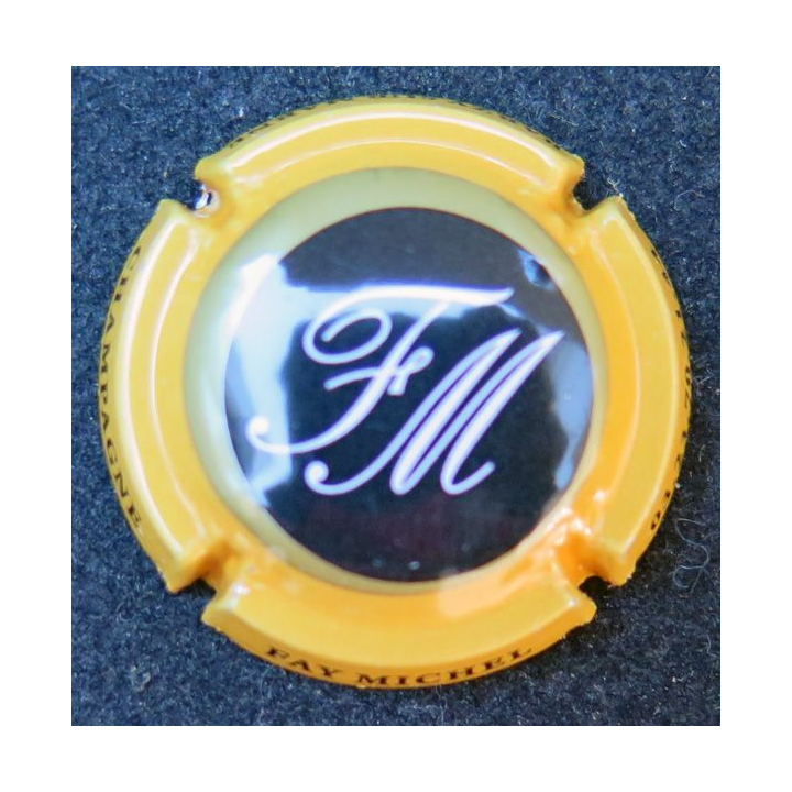 Capsule Muselet de bouteille de champagne Faÿ Michel orange