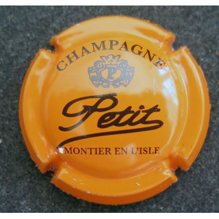 Capsule Muselet de bouteille de champagne PETIT Fabrice n° 2e orange et noir