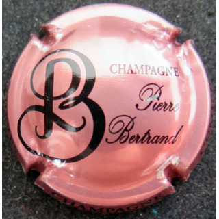 Capsule Muselet de bouteille de champagne BERTRAND Pierre n° 35 Rosé et noir