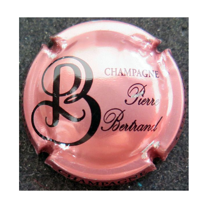 Capsule Muselet de bouteille de champagne BERTRAND Pierre n° 35 Rosé et noir