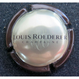 Capsule Muselet de bouteille de champagne RŒDERER Louis n° 104 Argent noir et blanc