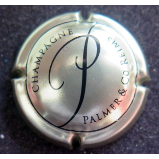 Capsule Muselet de bouteille de champagne PALMER & C° n°18h or pâle et noir