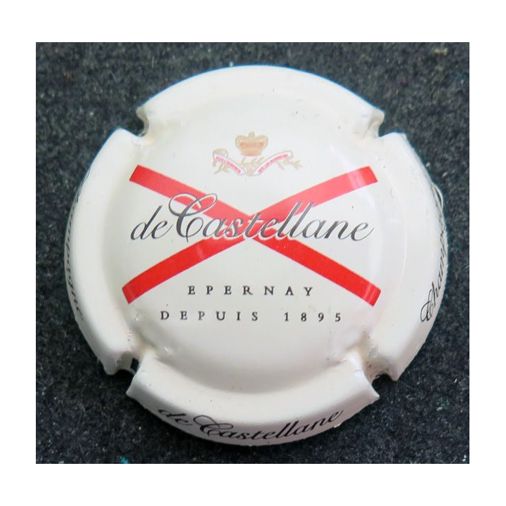 Capsule Muselet de bouteille de champagne De CASTELLANE n° 99 crème