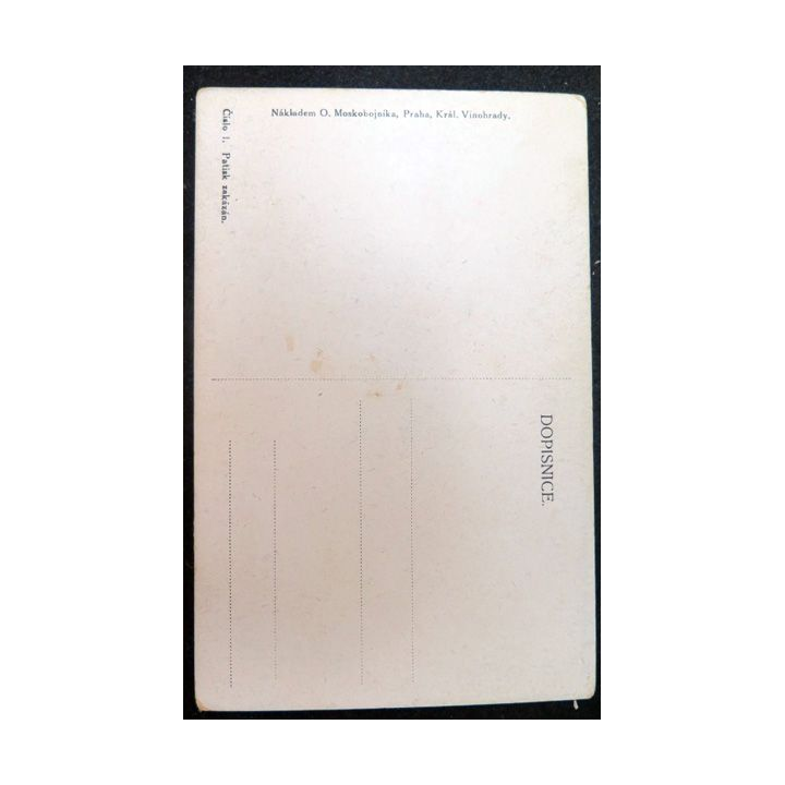 Carte postale tchèque réalisée par O. Moskobojnika, Prague, Král Vinohrady