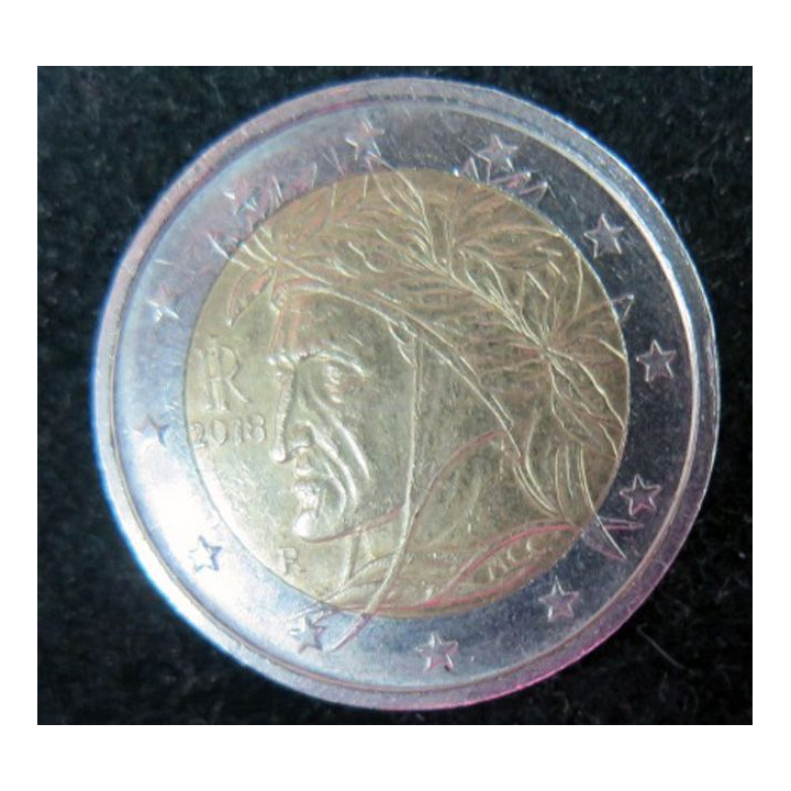ITALIE : pièce de 2 euros 2018 Dante Alighieri