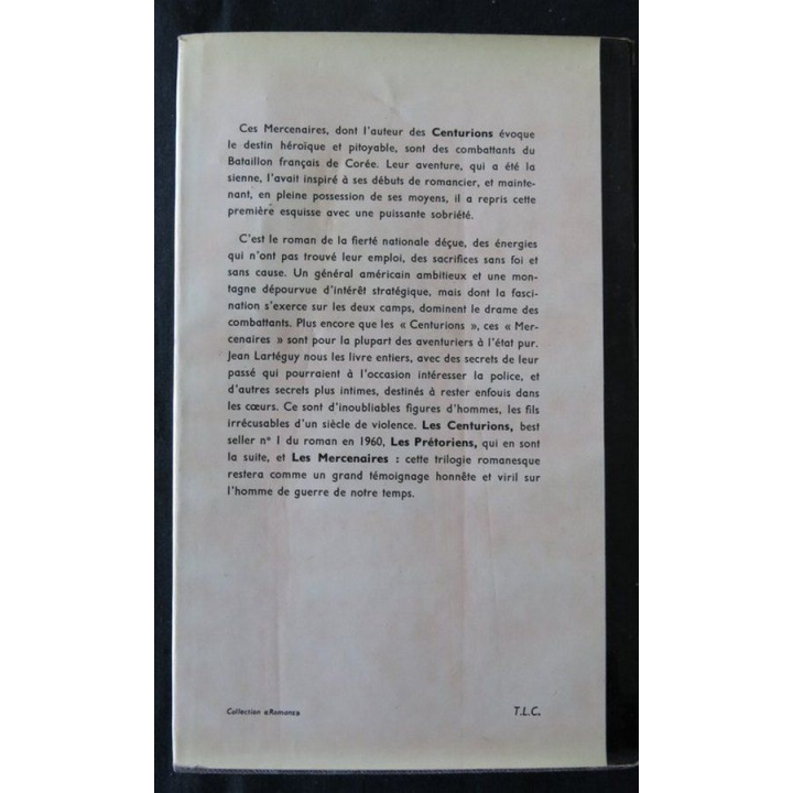 Les mercenaires de Jean Lartéguy aux Editions Presses de La Cité
