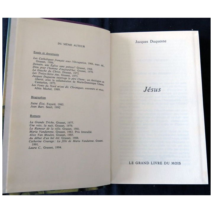 Jesus de Jacques Duquesne aux Editions Le Grand Livre du Mois
