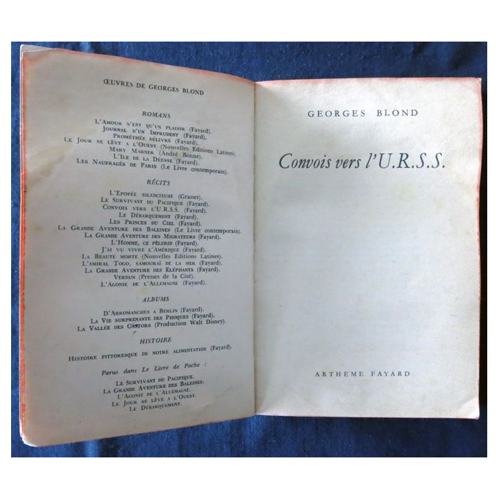 Convoi vers l'URSS de Georges Blond aux Editions Le Livre de Poche
