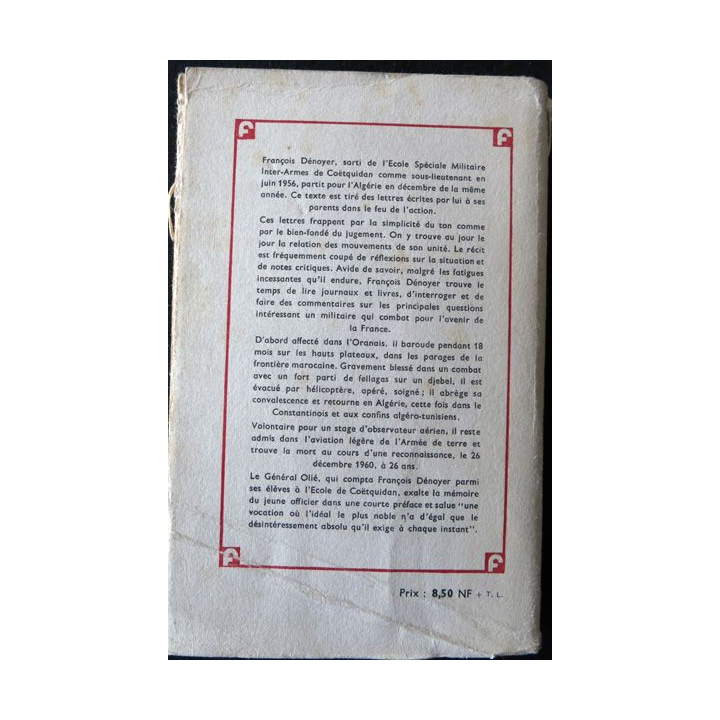 4 ans de guerre en Algérie de François Dunoyer aux Editions Flammarion