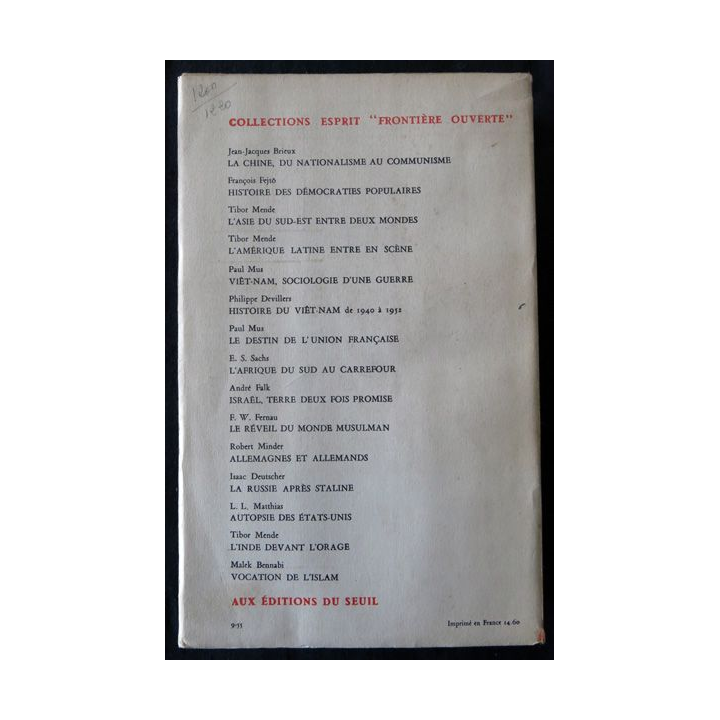 Le marxisme en Union Soviétique de Henri Chambre aux Editons du Seuil