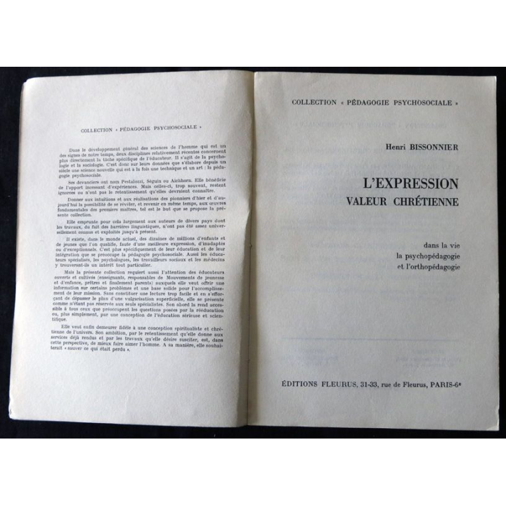 L'expression valeur chrétienne de Henri Bissonnier aux Editions Fleurus