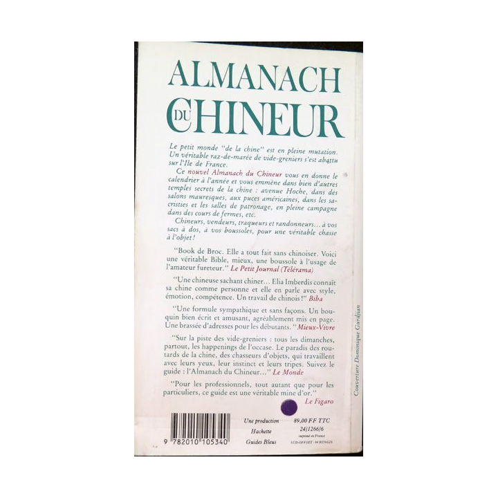 Almanach chineur Elia Imberdis Hachette 1987