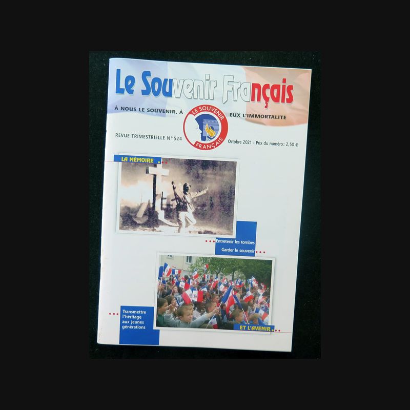 Le Souvenir Français N° 524 bulletin Octobre 2021
