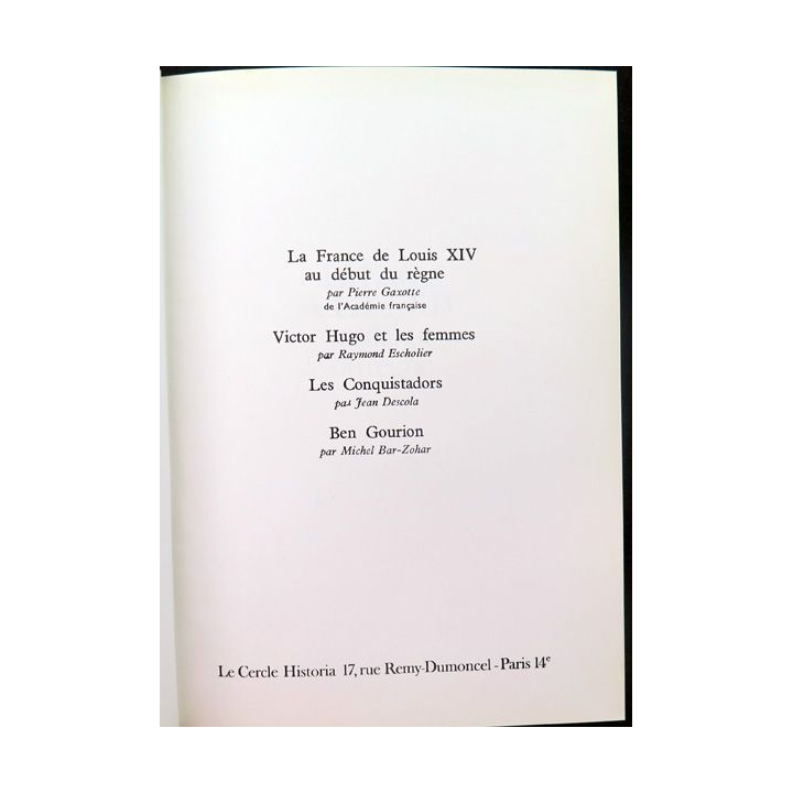 Le Cercle Historia La France sde Louis XIV au début du Règne 