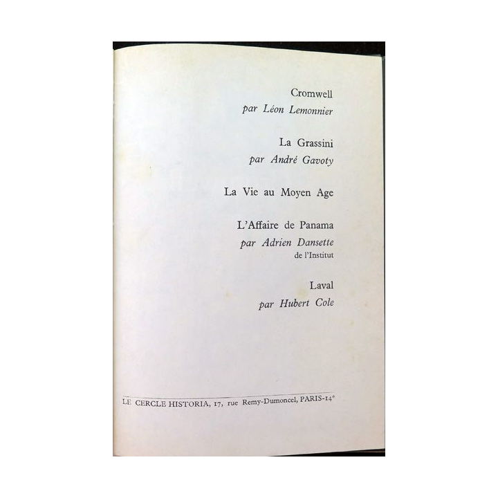 Le Cercle Historia Cromwell / La Grassini