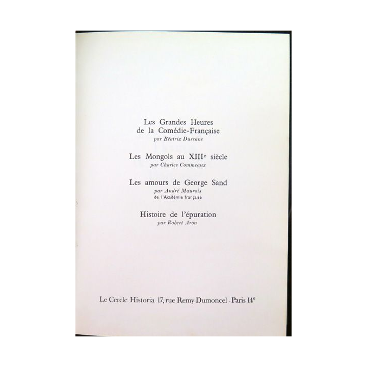Le Cercle Historia Les Grandes Heures de la Comédie