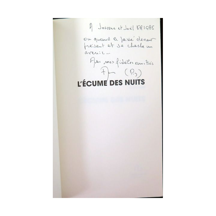 L'écume des nuits de Alain Page dédicacé par l'auteur
