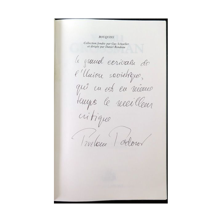 Oeuvres de Vassili Grossman par Tzvetan Todorov dédicacé