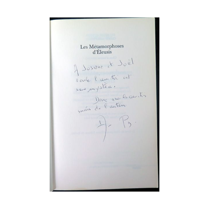 Les métamorphoses d'Eleusis de Alain Page dédicacé par l'auteur