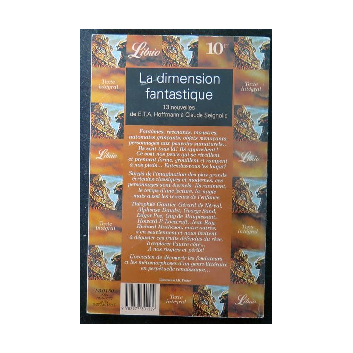 La Dimension fantastique 13 nouvelles d'Hoffmann à Claude Seignolle