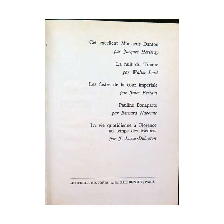 Le Cercle Historia Cet excellent Monsieur Danton 