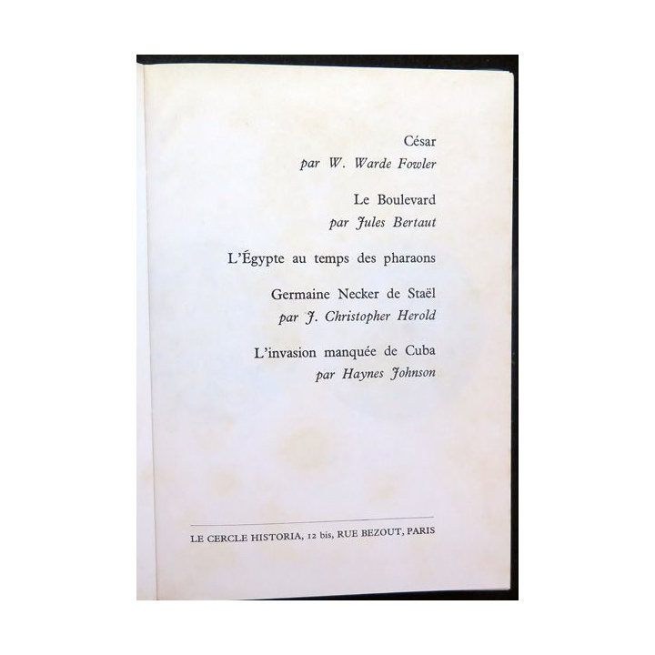 Le Cercle Historia César / Le Boulevard  L'invasion manquée de Cuba