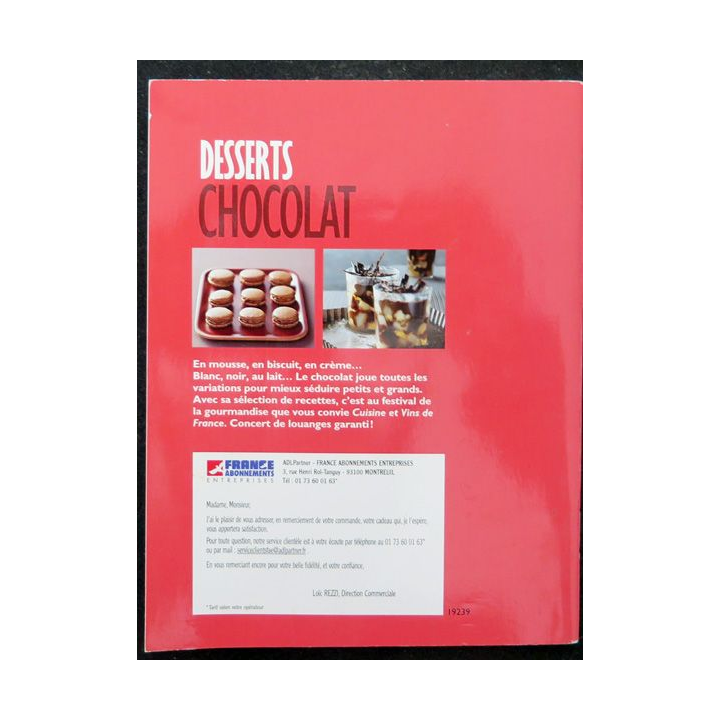 Desserts chocolat 30 Recettes pour fondre de plaisir