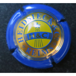 Muselet de champagne Heidsieck et Cie n° 66a contour bleu or brillant