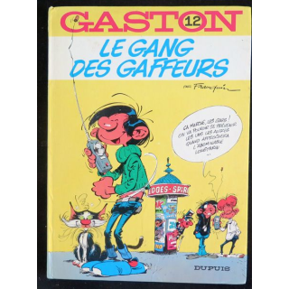 Bande dessinée GASTON 12 le Gang des Gaffeurs Dupuis 1976