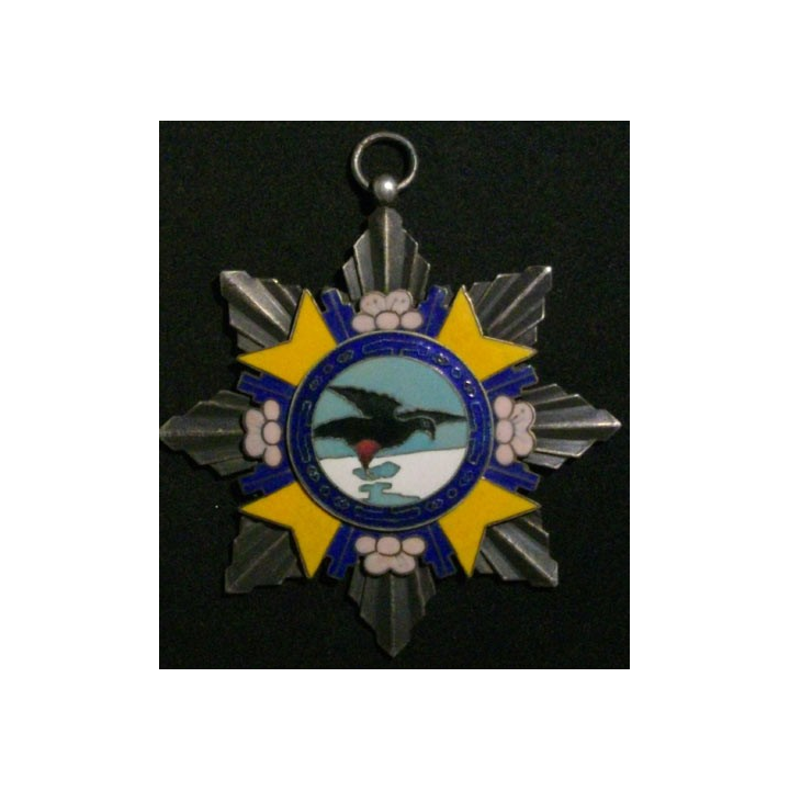 CHINE : médaille militaire chinoise  inconnue (Copie sur métal en émail)
