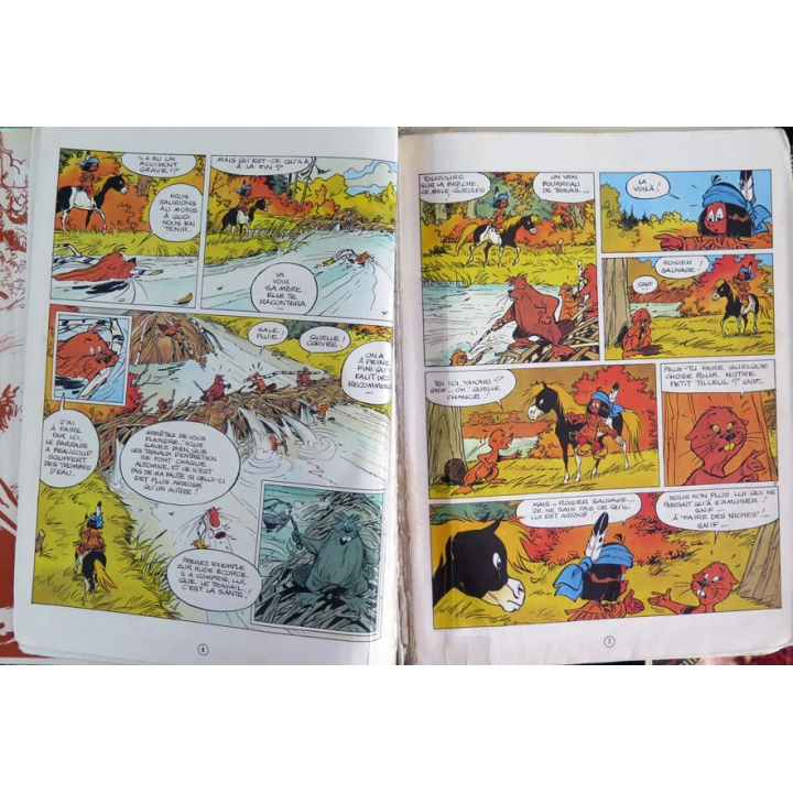 Bande dessinée YAKARI le Monstre du Lac Septembre 1991 couverture scotchée