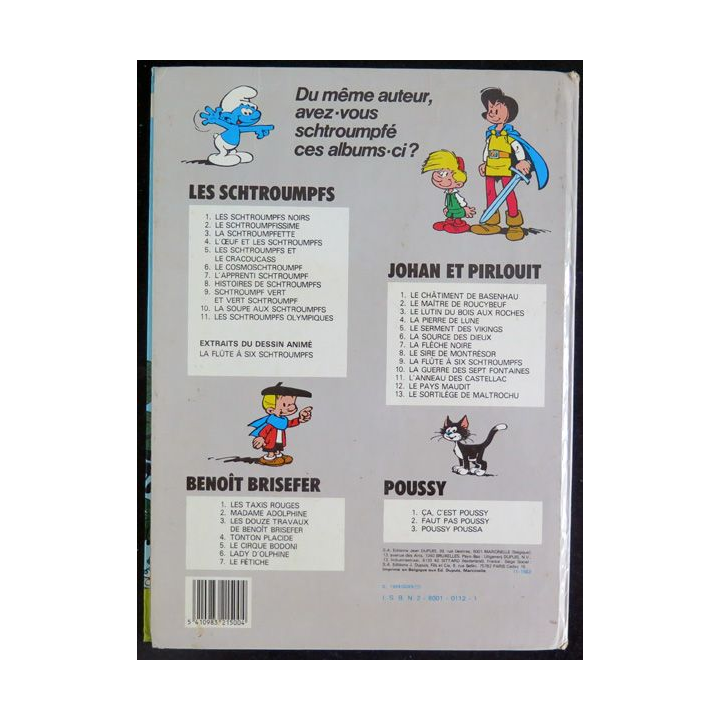 Bande dessinée LES SCHTROUMPFS et le Cracoucass Dupuis 1976