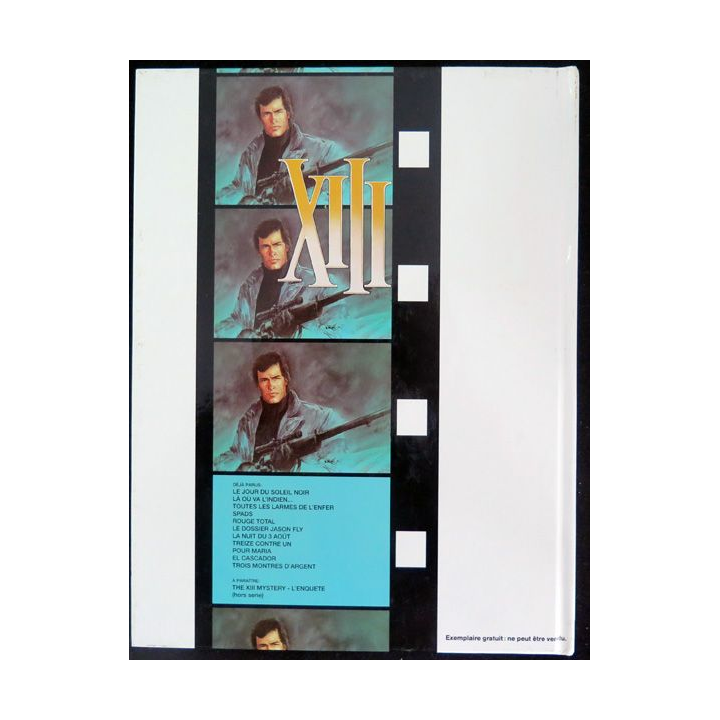 Bande dessinée XIII Le jour du Soleil Noir Dargaud 1984