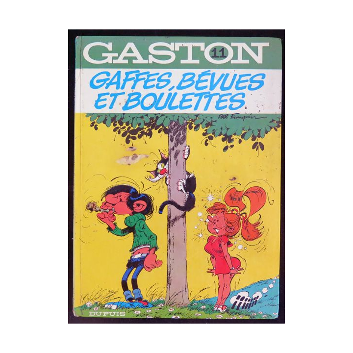 Bande dessinée GASTON 11 Bévues et boulettes Dupuis 1977