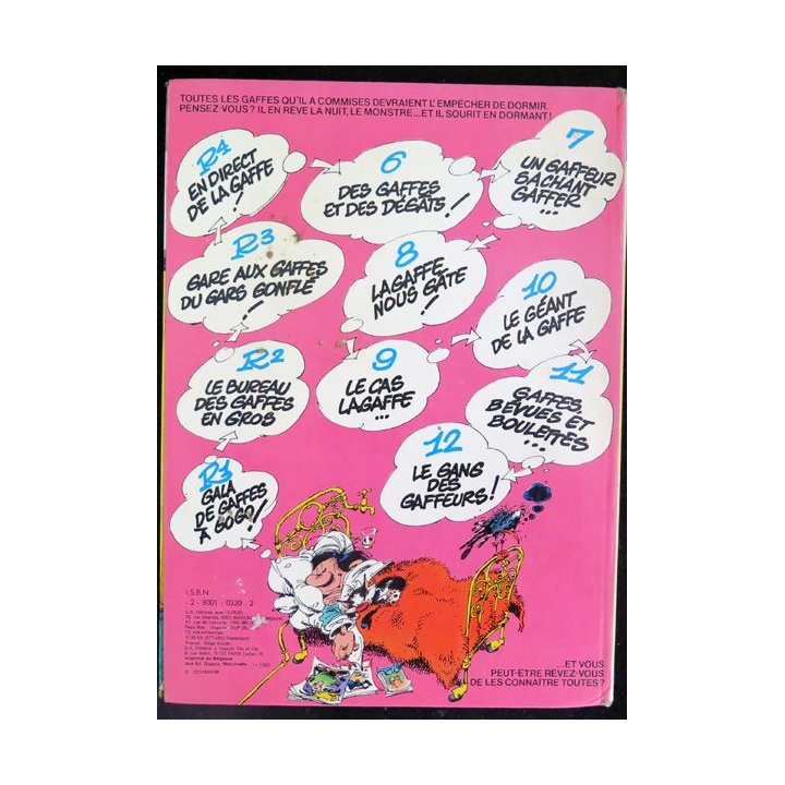Bande dessinée GASTON 11 Bévues et boulettes Dupuis 1977