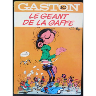 Bande dessinée GASTON 10 Le G&éant de la Gaffe Dupuis 1977