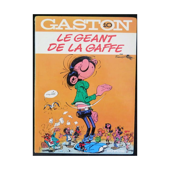 Bande dessinée GASTON 10 Le G&éant de la Gaffe Dupuis 1977