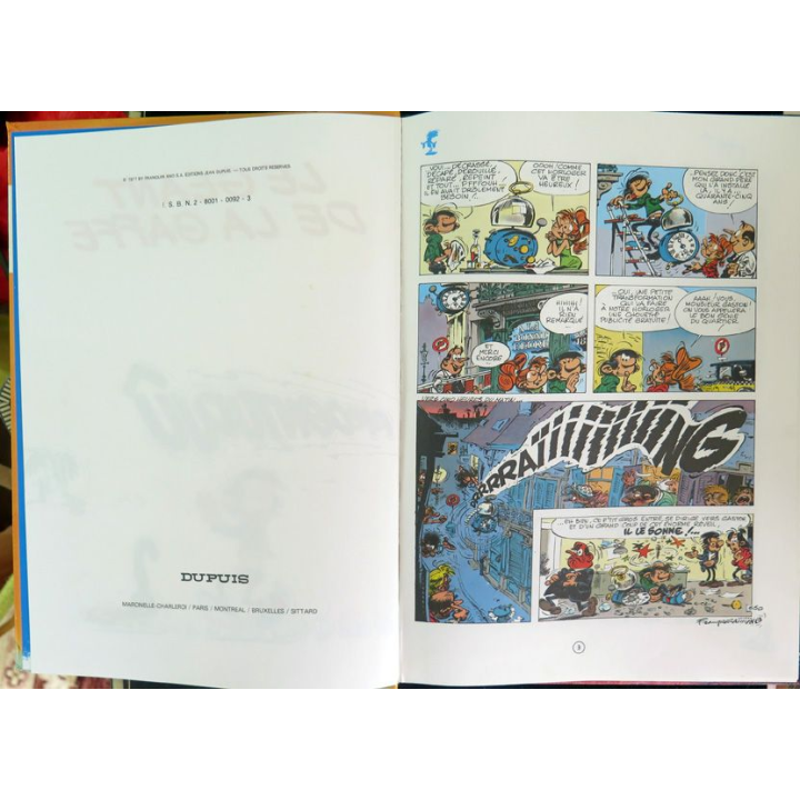 Bande dessinée GASTON 10 Le G&éant de la Gaffe Dupuis 1977