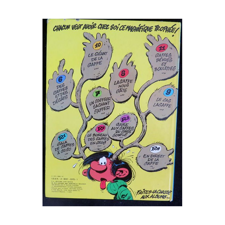 Bande dessinée GASTON R4 En direct de la Gaffe 