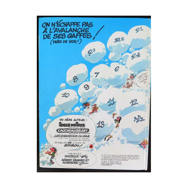 Bande dessinée GASTON 14 La Saga des gaffes Franquin Dupuis 1982