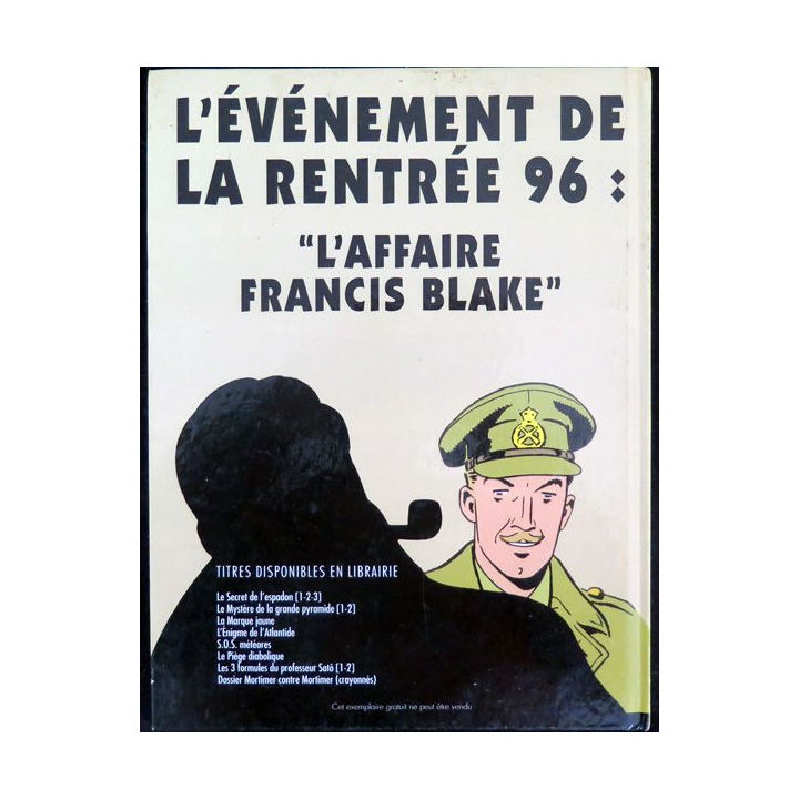 Bande dessinée BLAKE ET MORTIMER Le secret de l'Espadon Tome 1 