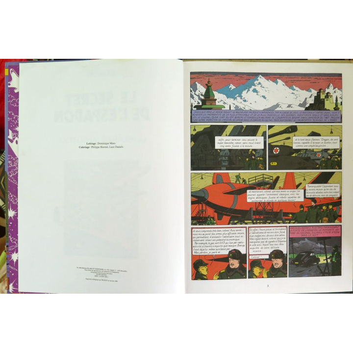 Bande dessinée BLAKE ET MORTIMER Le secret de l'Espadon Tome 1 