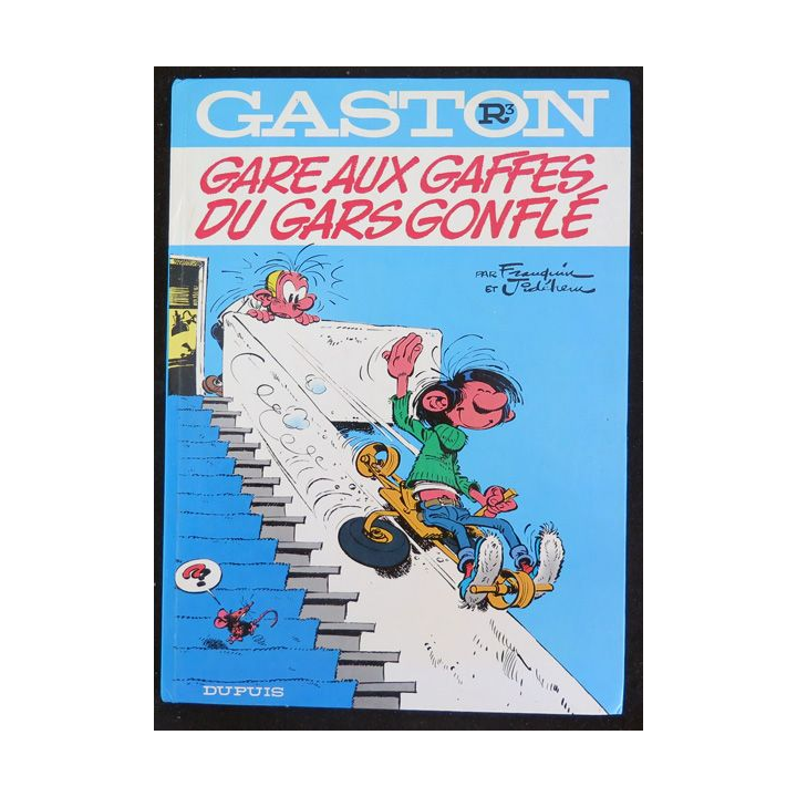 Bande dessinée GASTON R3 Gare aux Gaffes du Gars gonflé Franquin et Jidéhem Dupuis 1977