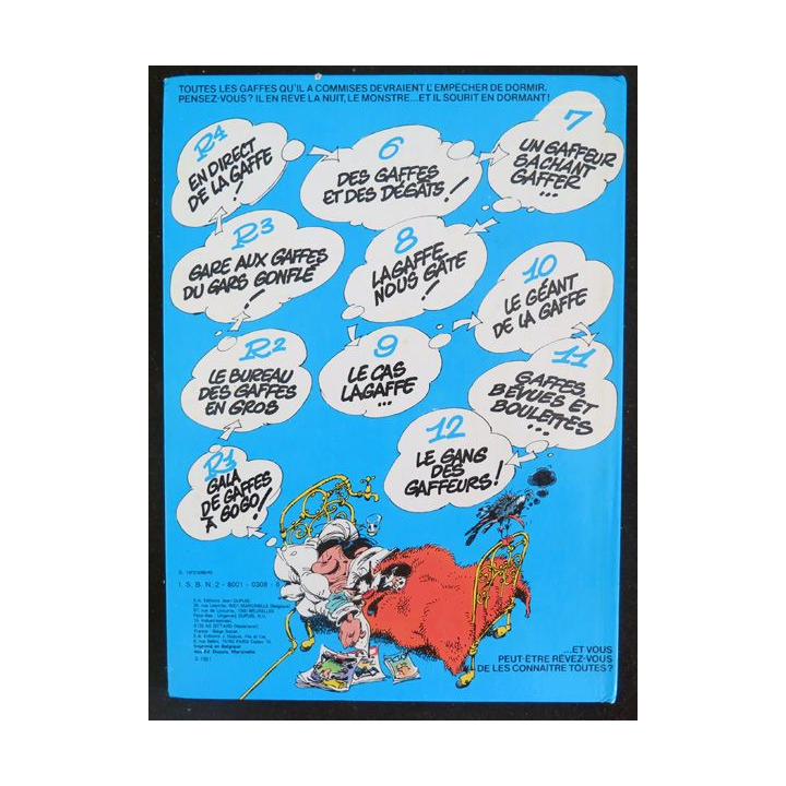 Bande dessinée GASTON R3 Gare aux Gaffes du Gars gonflé Franquin et Jidéhem Dupuis 1977