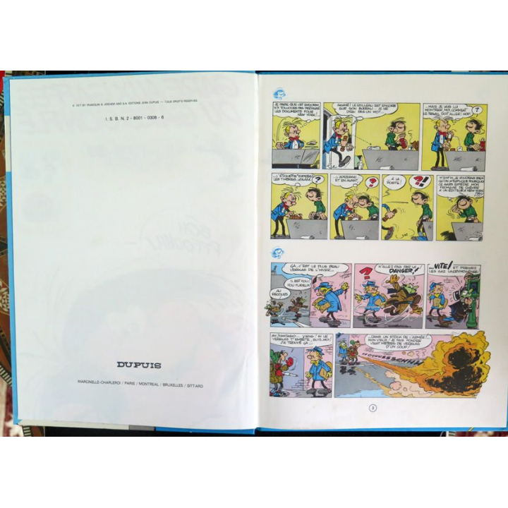 Bande dessinée GASTON R3 Gare aux Gaffes du Gars gonflé Franquin et Jidéhem Dupuis 1977
