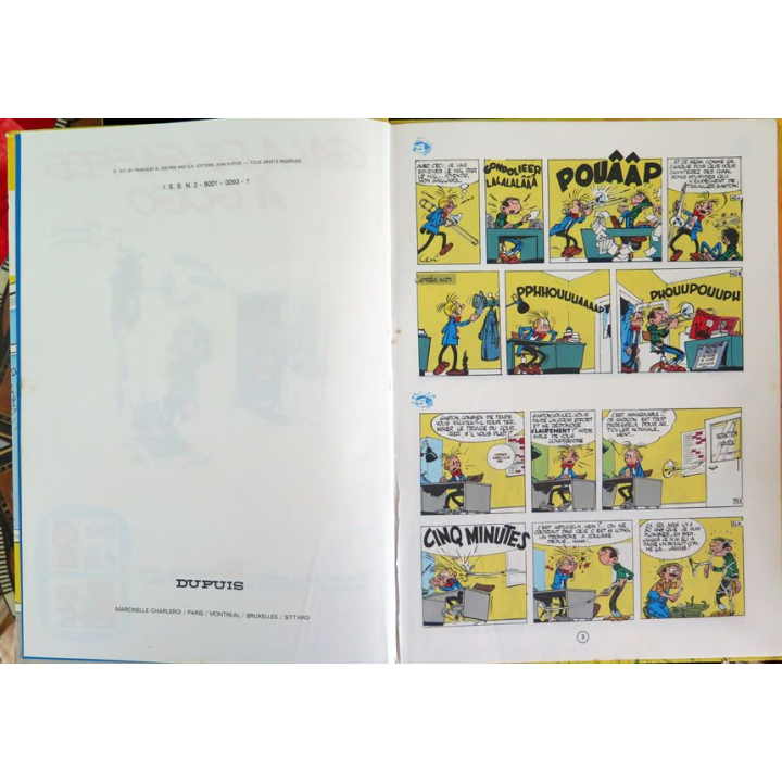 Bande dessinée GASTON R1 Gala de gaffes à Gogo Franquin et Jidéhem Dupuis 1977